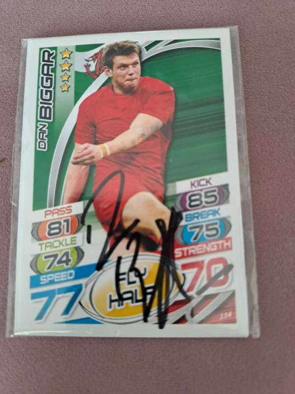 Rugby, Dan Biggar original autograph
