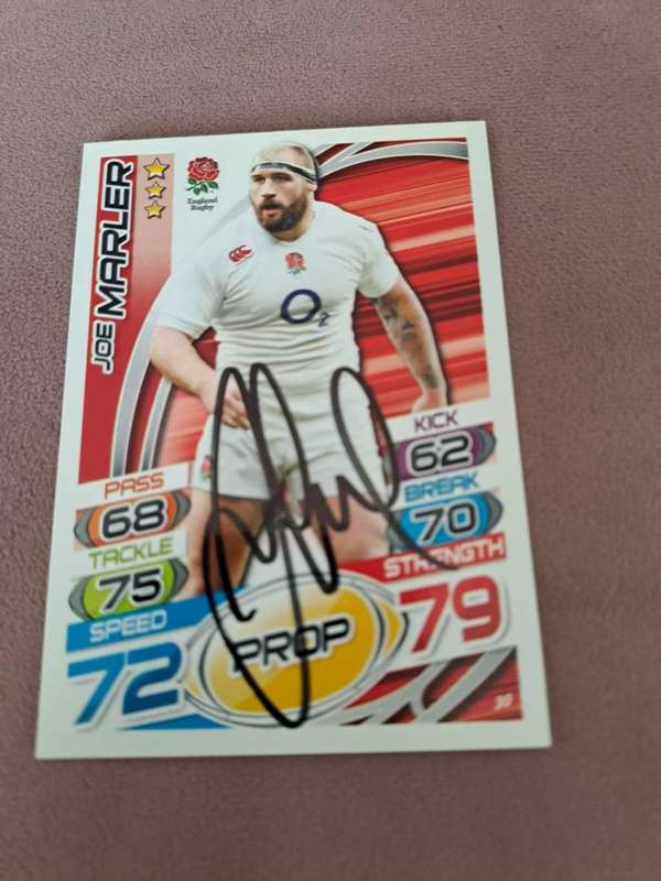 Rugby, Joe Marler original autograph