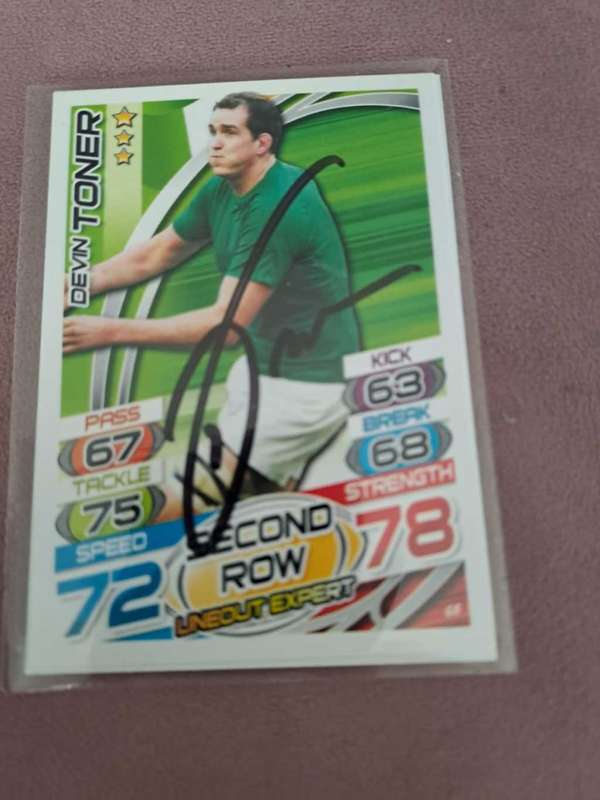Rugby, Devin Toner original autograph