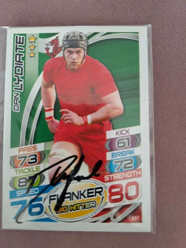 Rugby, Dan Lydiate original autograph
