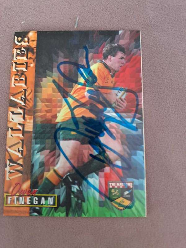 Rugby, Owen Finegan original autograph