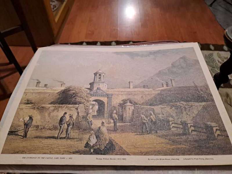 Entrance to castle,  Cape Town. Thomas W Bowler Lithograph