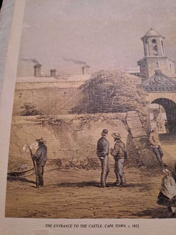 Entrance to castle,  Cape Town. Thomas W Bowler Lithograph