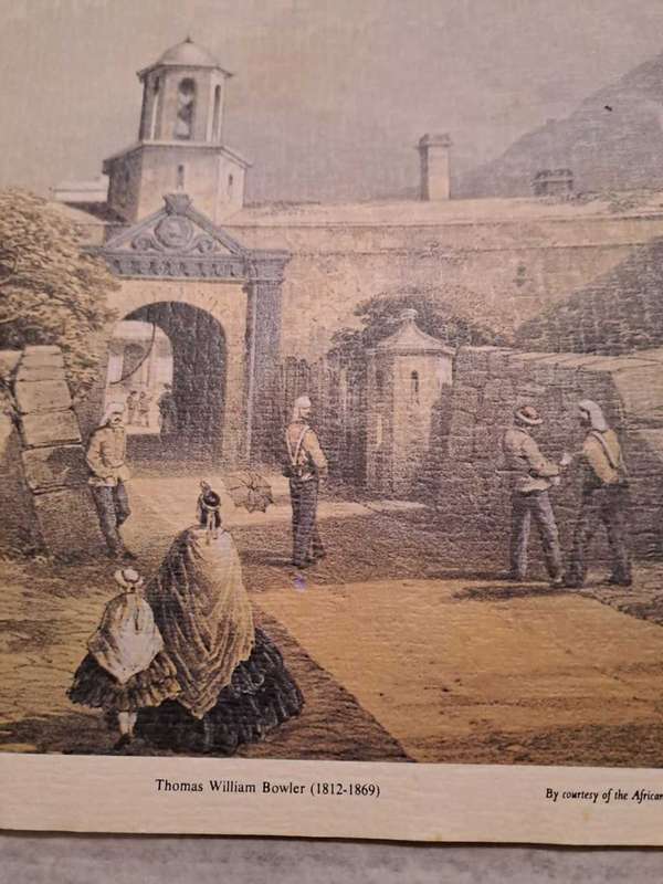 Entrance to castle,  Cape Town. Thomas W Bowler Lithograph