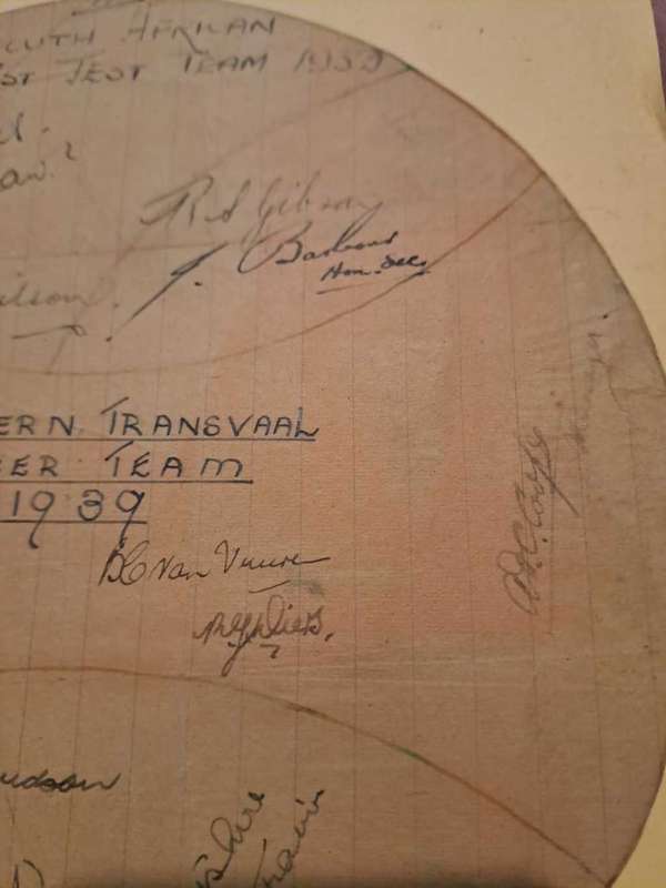 SA Soccer Team 1939, history piece