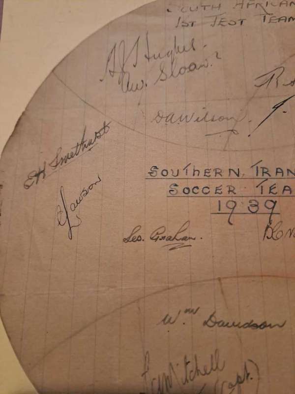SA Soccer Team 1939, history piece