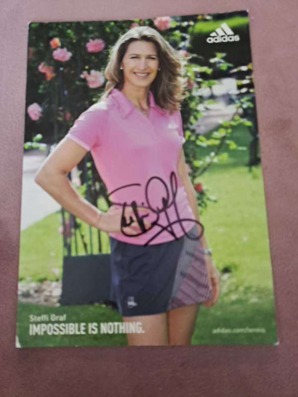 Steffi Graf post card photo with original signature