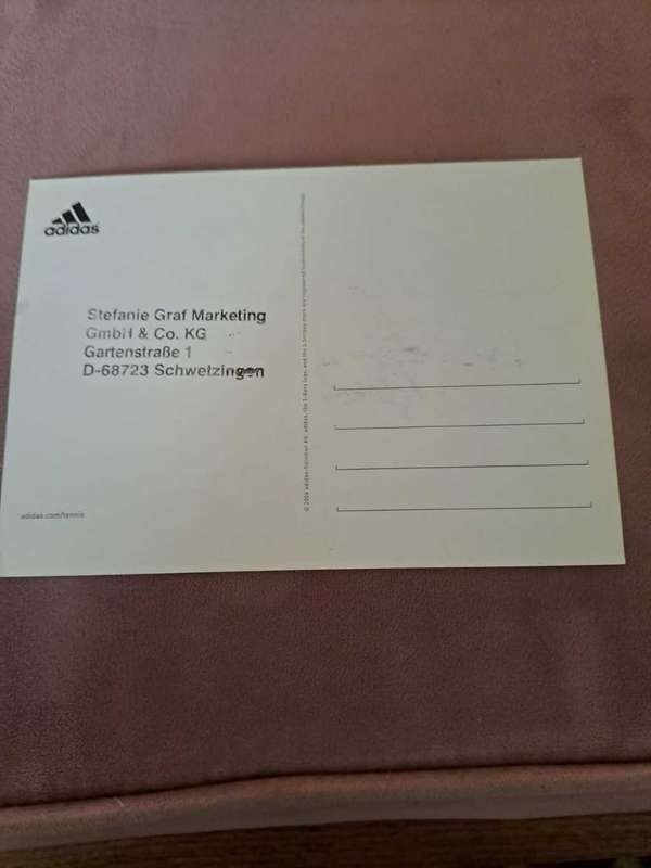 Steffi Graf post card photo with original signature