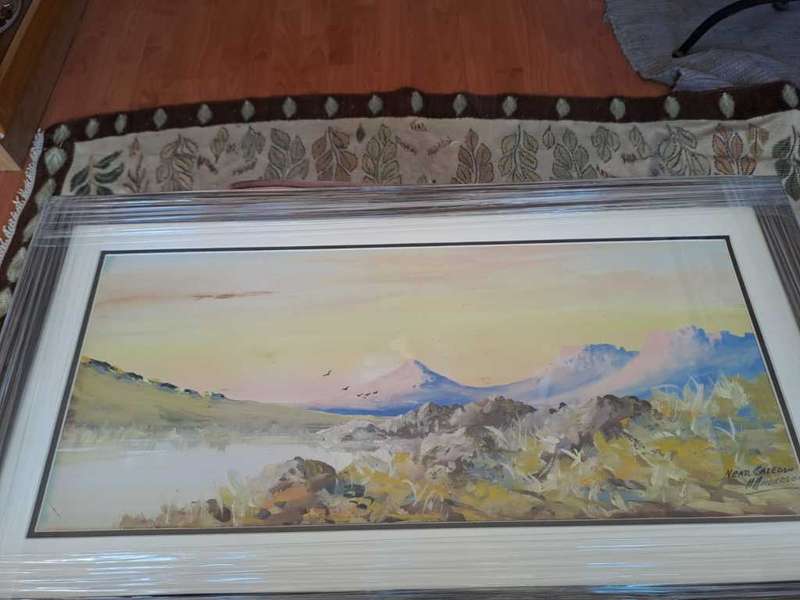 Well know SA artist H Anderson, Near Caledon, acrylic on paper