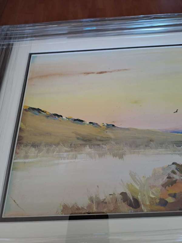 Well know SA artist H Anderson, Near Caledon, acrylic on paper