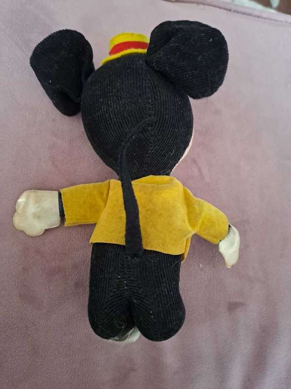 Mickey Mouse, wood filled doll 1960