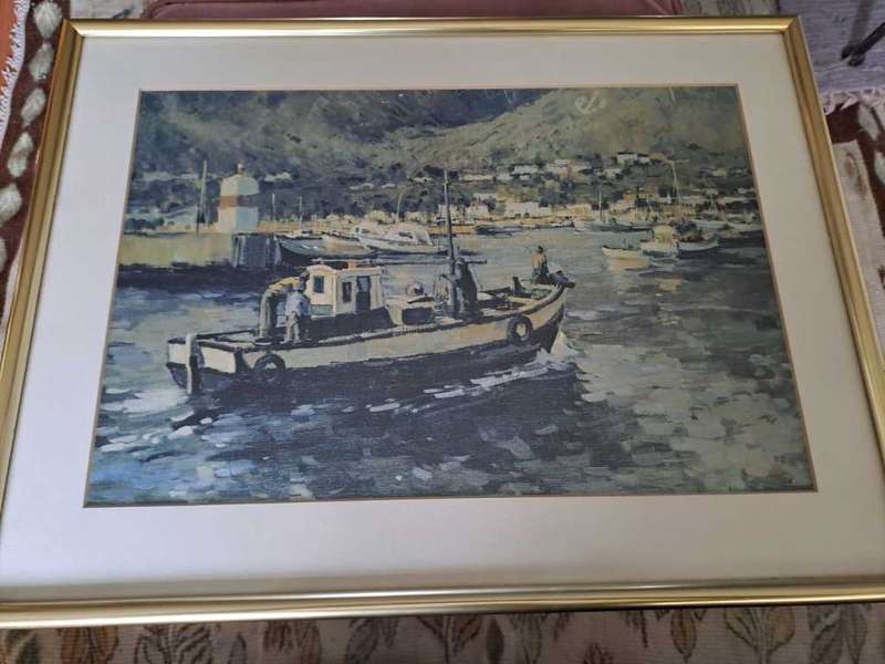 Lovely Christiaan St Patrick Nice, Gordons Bay Harbour Print