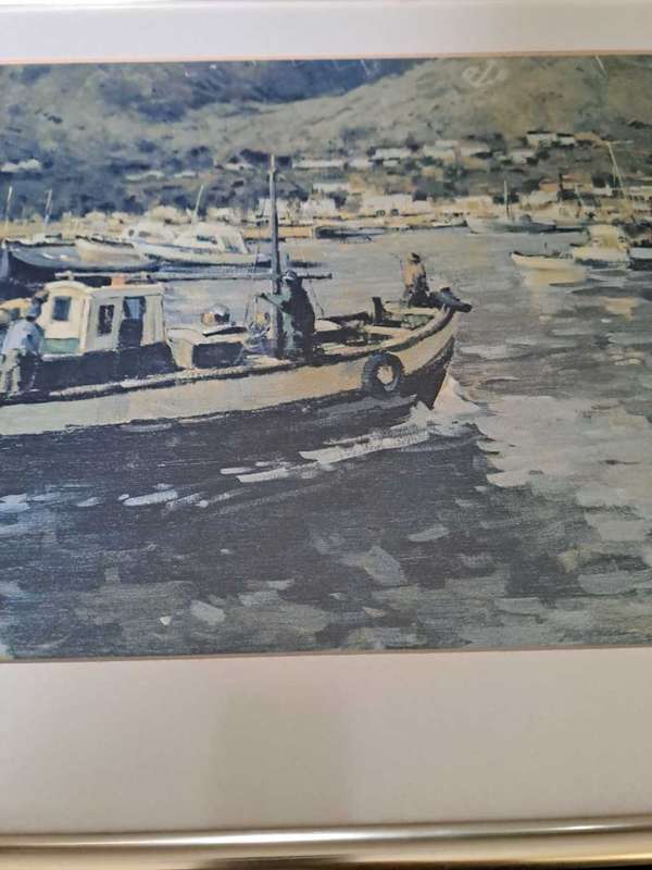 Lovely Christiaan St Patrick Nice, Gordons Bay Harbour Print