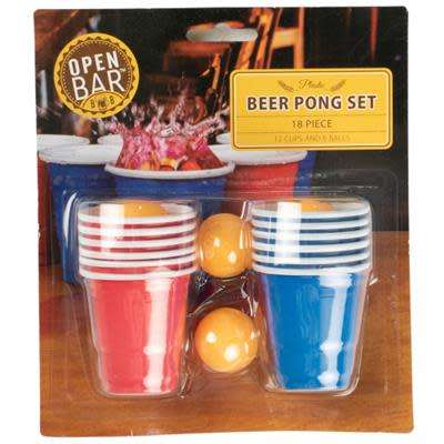 Drinking Game - Beer Pong Set - Cups and Balls - Mini