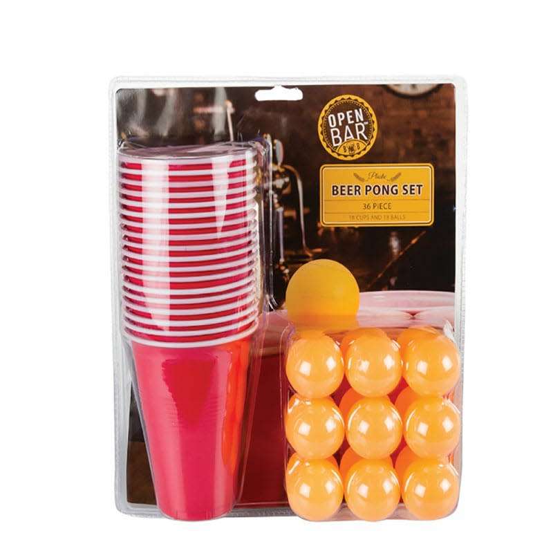 Beer Pong Drinking Game  With Cups And 18 Balls