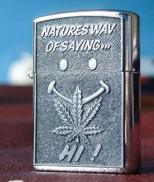 Zippo Style Liquid Fuel Star Lighter -- Natures way of saying Hi