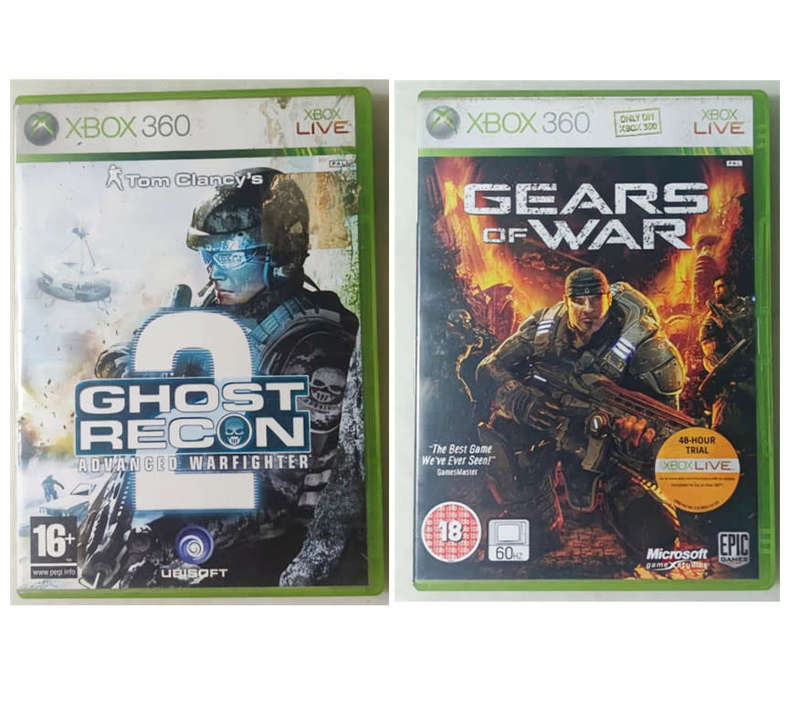 XBOX 360 Ghost Recon Advanced 2arfighter and Gears of War
