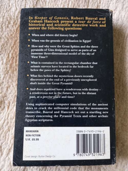 Keeper Of Genesis Book