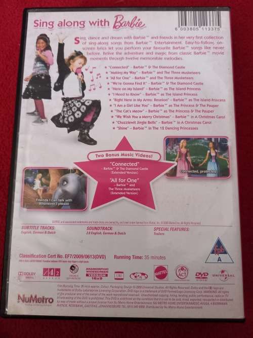 Sing Along With Barbie DVD