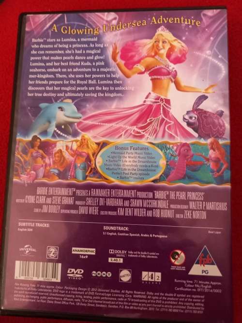 The Pearl Princess Barbie DVD