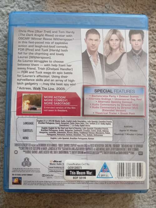 This Means War (Blu Ray)