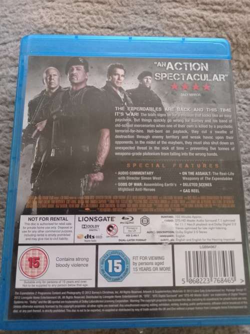 The Expendables 2 (Blue Ray)