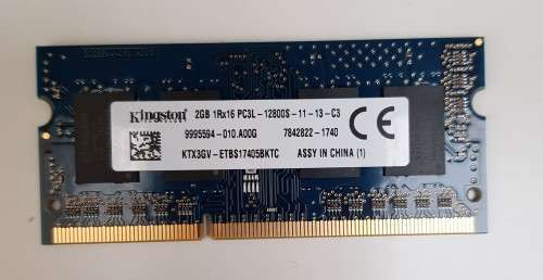 KINGSTON 2GB PC3L 12800S DDR3 LAPTOP RAM