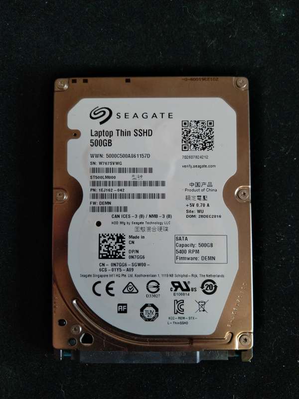500GB Seagate Ultra Thin SSHD Hybrid 2.5` SATA