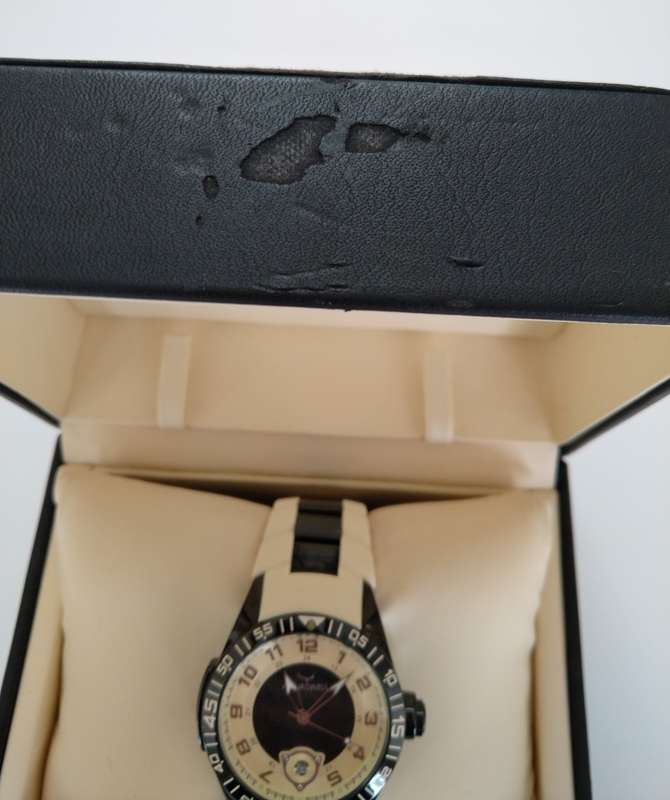 AQUASWISS Men`s Trax Two tone BLACK/IVORY Chronograph Swiss Watch