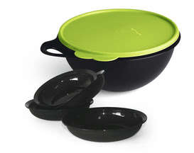 TUPPERWARE!! DINING SET IN BLACK - RARE COLOUR!!! INCLUDES ##FREE## MYSTERY TUPPER ITEM