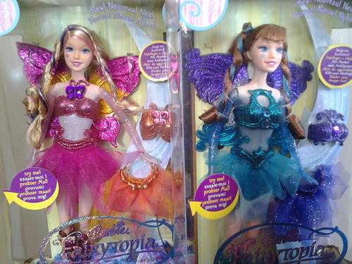 Barbie Fairytopia Jewelia and Crystal Light up dolls 2004
