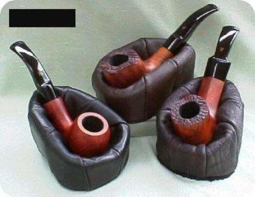 Chrome pipe rest/stand + Leather Bean bag