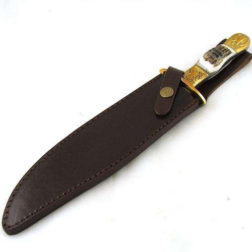 Fox-N-Hound Revolutionary War Stag/Damascus Bowie Knife (Shipped Free)