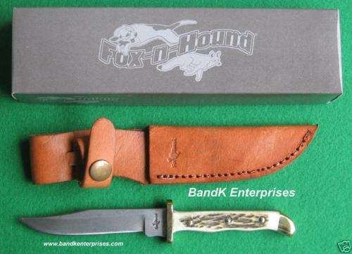 FOX-n-HOUND DAMASCUS Dakota Skinner Stag knife