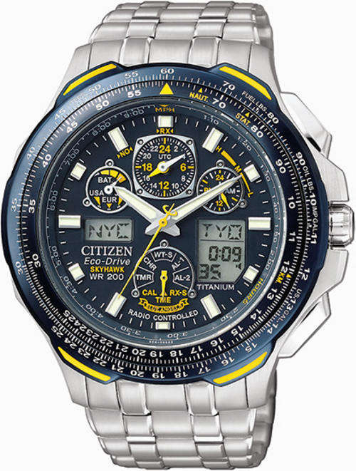 Citizen Eco-Drive Blue Angels Skyhawk Chronograph Titanium Atomic Watch