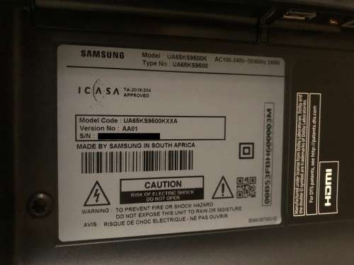 Samsung 65" KS9500 Curved 4K SUHD TV