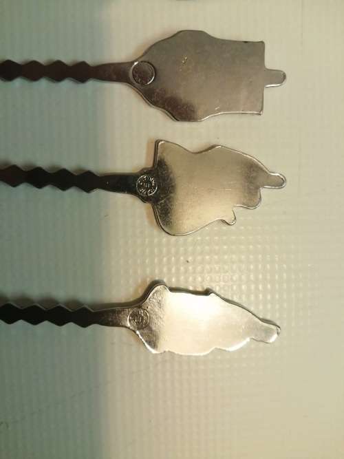 Set of Dutch cake forks, silver  plated