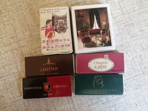 6 x collectible match boxes