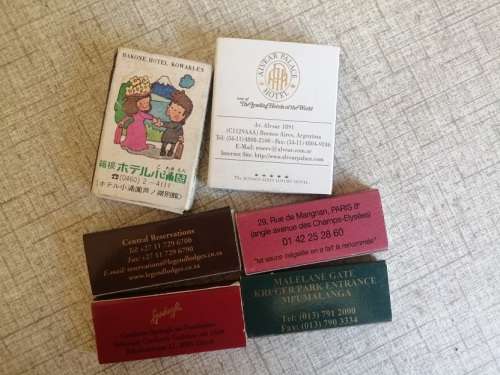 6 x collectible match boxes