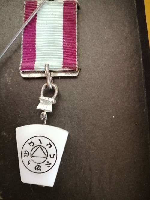 Antique HTWSSTKS Silver masonic medal