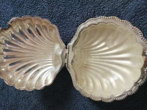Vintage silver plated butter dish with glass insert