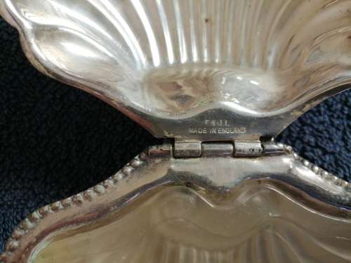 Vintage silver plated butter dish with glass insert