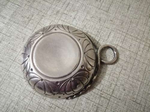Antique Silver plated French wine taster bowl with snake handle