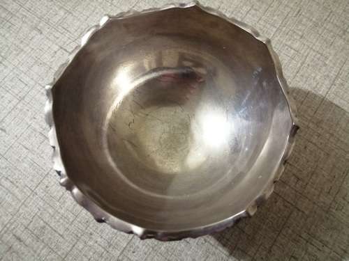 Stunning silver plated footed sweets bowl