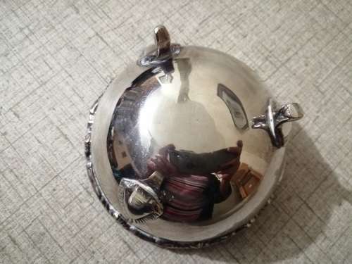 Stunning silver plated footed sweets bowl