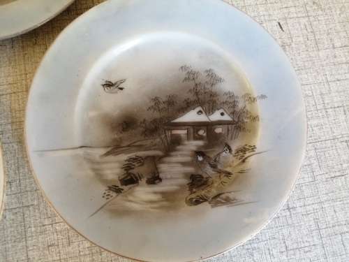5 X Vintage oriental cake plates