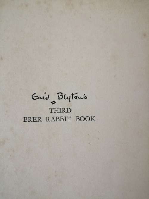 Third Brer Rabbit book by Enid Blyton 1952