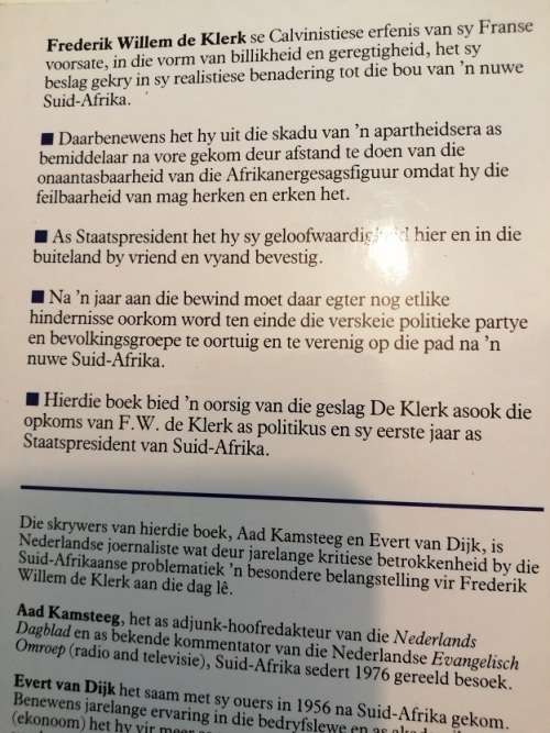FW de Klerk man van die oomblik deur Kamsteeg and Van Dijk