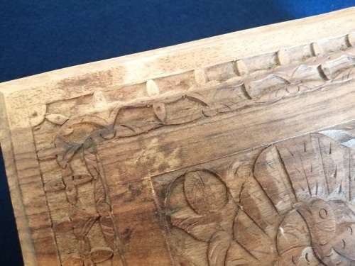 Beautifully wooden carved jewellery box