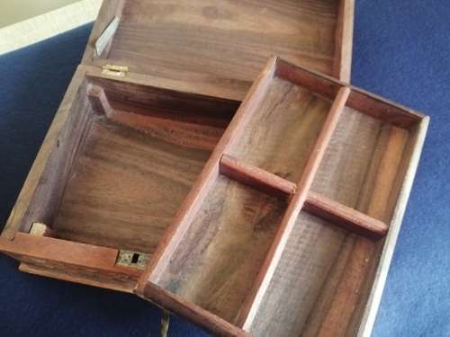 Beautifully wooden carved jewellery box